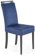 Krzesło tapicerowane CLARION 2 VELVET granatowe HALMAR