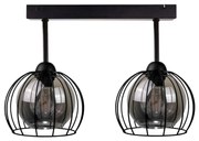 Żyrandol natynkowy SOLO BLACK 2xE27/60W/230V