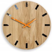 Zegar na ścianę nowoczesny drewniany z cichym mechanizmem okrągły solidny