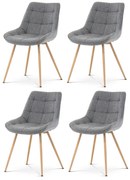 Zestaw krzeseł do jadalni CT-394 GREY2, 4 szt.