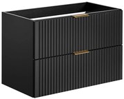 Czarna szafka pod umywalkę z szufladami R2-F07