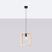 Lampa wisząca ARIES naturalne drewno SOLLUX  LIGHTING