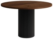 Okrągły stół NESTIL blat dąb lefkas, kolor podstawy do wyboru