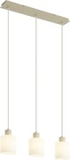 Skandynawska lampa wisząca beżowa z białym szkłem 3-punktowa - Wisp