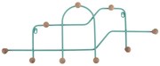Turkusowy metalowy wieszak ścienny 71 cm Maze – PT LIVING