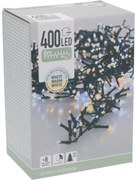 Zewnętrzny łańcuch świetlny Microcluster, 8 m, 400 LED, ciepła biała + biała, timer, IP44, 8 m