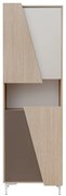Witryna wysoka VISTE dąb/beżowa FURNIVAL