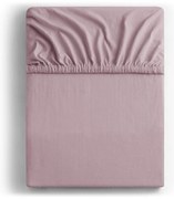 Szaroróżowe dżersejowe prześcieradło z gumką 180x200 cm Amber – Restilo
