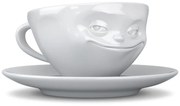 Biała porcelanowa uśmiechnięta filiżanka 58products, 200 ml