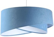 Niebiesko-biała welurowa lampa wisząca - EX996 K1-N30