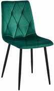 Zielone krzesło tapicerowane nowoczesne H0-E36