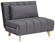 Fotel rozkładany BILLY VELVET szary SIGNAL