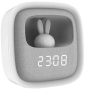 LED lampka nocna z budzikiem BUNNY LED/1,2W/5V 3000K, ściemnialna