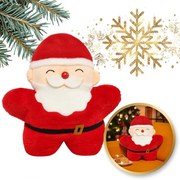 Aksamitna poduszka dekoracyjna SANTA CLAUS, czerwona