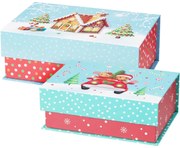 Zestaw 2 pudełek świątecznych Cookieman kropki