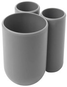 Szary plastikowy kubek na szczoteczki do zębów Touch – Umbra