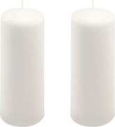 Zestaw świec słupkowych, 20 cm, Ø 7,5 cm, biały, 2 szt.