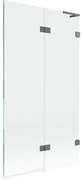 Mexen Lunar L parawan nawannowy 2-skrzydłowy prawy 100 x 150 cm, transparent, gun metal - 897L-100-100-95-00-P