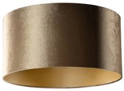 Abażur welurowy brązowy ze złotym wnętrzem 50/50/25 klasyczny/Antyczny