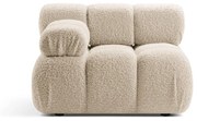 Beżowy moduł sofy z materiału bouclé (lewostronny) Bellis – Micadoni Home