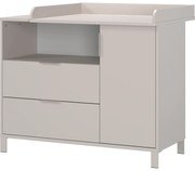 Kremowa komoda dziecięca z przewijakiem 115x102x77 cm Alkmaar – Germania