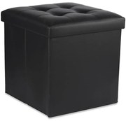 Czarna kwadratowa pufa otwierana M9-D14