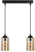 Lampa wisząca na listwie z dwoma szklanymi kloszami - 4X V139 S0-A46
