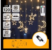 Aigostar - Zewnętrzny łańcuch świetlny LED 120 diod LED/6W/230V/8 trybów 3x0,6m IP44 ciepła białaDO
