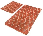 Aksamitne dywaniki łazienkowe w kolorze terakoty zestaw 2 szt. 60x100 cm – Mila Home