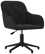 Czarne Wygodne Obrotowe Krzesło Biurowe E3-P52