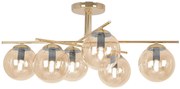 Złoto-bursztynowa duża lampa sufitowa glamour P3-E08