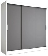 Szafa przesuwna 200 cm biały+ antracyt K3-S05