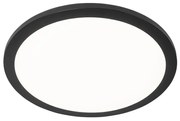 Plafon / Lampy sufitowe czarny 40 cm z LED 3-stopniowym ściemniaczem IP44 - Steve Nowoczesny Oswietlenie wewnetrzne