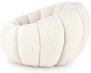 Fotel wypoczynkowy siedzisko waniliowy komfortowy tkanina pufa GASPAR