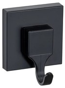 Czarne samoprzylepne plastikowe haczyki zestaw 2 szt. Quadro – Wenko