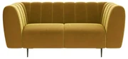 Miodowożółta aksamitna sofa Ghado Shel, 170 cm
