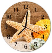 Zegar szklany okrągły Rozgwiazda