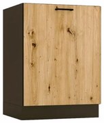 Szafka kuchenna stojąca ANIKA D60PC P/L grafitowa/dąb artisan STOLKAR