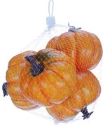 Jesienne dekoracje Zestaw plastikowych dyń 10 x 7cm, 4 szt.