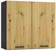 Szafka kuchenna wisząca 80 cm grafit + dąb artisan F8-S47