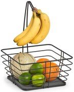 Kosz na owoce z uchwytem na banany, 26 x 26 x 36 cm, ZELLER