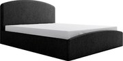 Tapicerowane łóżko Montana 130x212x90 cm, powierzchnia spania 120x200 cm, schowek, podnośnik, tkanina Monolith grafitowy
