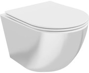 Mexen Lena miska wc Rimless z deską wolnoopadającą slim, duroplast, biała/srebrna - 30224004