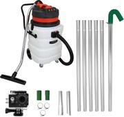Odkurzacz na mokro i sucho 90L, drążki do rynien i kamera