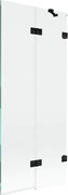 Mexen Lunar parawan nawannowy 2-skrzydłowy prawy 80 x 150 cm, transparent, czarny - 897-080-100-70-00-P