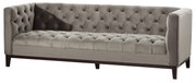 Sofa Velvet Elite grey 3-os.