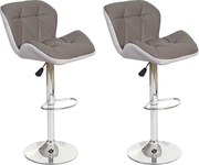 Stołek barowy MCW-A92 (zestaw 2 szt.),  taupe-grey