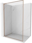 Mexen Kioto-F L ścianka prysznicowa Walk-in z ramką 70 x 202 cm, transparent 8 mm, miedź szczotkowana - 800-070-174-65-00