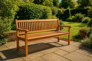 Ławka ogrodowa 3-osobowa 180 cm drewniana