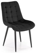 Krzesło tapicerowane K580 VELVET czarne HALMAR